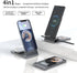Wireless Charging Station Compact Sleek and Modern Design with 15 Watts Fast Charging Compatible with iPhone 15/14/13/12/11 Pro Max/XR/XS/8/8 Plus...