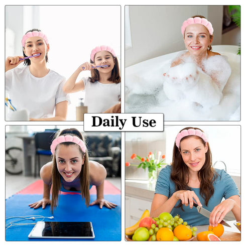 3Pcs Skincare Headbands for Women Non Slip Wrist Towels for Washing Face Head Bands for Women Makeup Headband Spa Headband for Washing Teen Girl G...