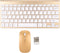 Wireless Keyboard and Mouse Combo, Compact Wireless Keyboard and Mouse Set, Ultra Thin Waterproof Keyboard Power Saving USB Mouse Set, for Compute...