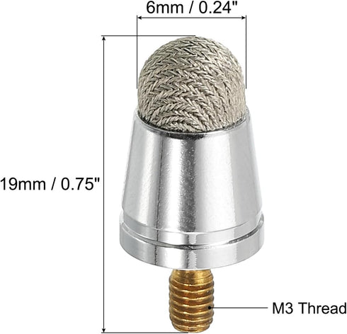 MECCANIXITY 5pcs 6mm Stylus Pen Fiber Fine Tips Universal Replacement High Precision for Stylus Pen Capacitive Touch Screen Devices...