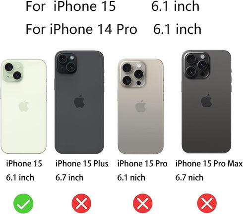 2 Pack Matte Anti-Blue Privacy Tempered Glass for iPhone 14 Pro/iPhone 15 Anti-glare Anti-Spy Screen Protector Anti-Peeping Film Electroplated Col...