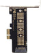 Cablecc Low Profile PCI-E 3.0 x4 Lane to M.2 NGFF M-Key SSD Nvme AHCI PCI Express Adapter Card...