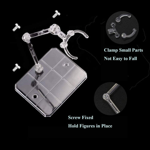 5 Pcs Action Figure Display Holder, Transparent Action Display Stand for Doll Model Toy...