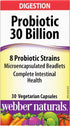 Webber Naturals Probiotic 30 Billion, 8 Probiotic Strains, 30-Capsules...