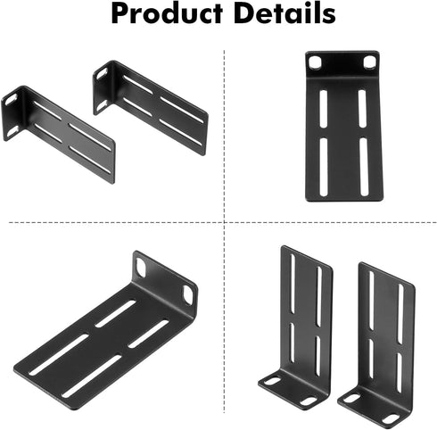 MokerLink Adjustable Rack Mount Ear for 17.3 inch Switches, Compatible for HP/HPE/ProCurve/Aruba/OfficeConnect Network Switch...