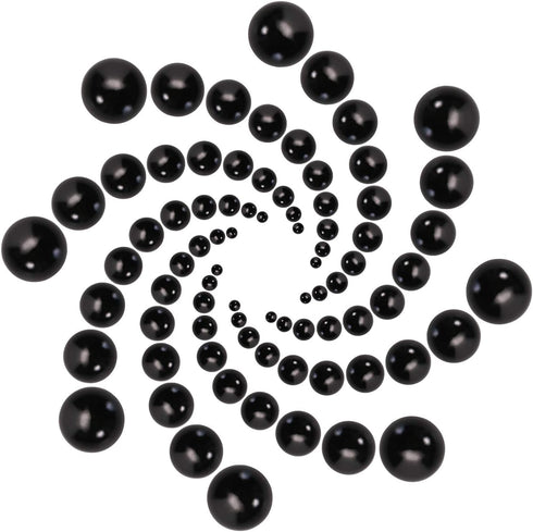 Shapenty 10 Sizes Round Flatback Half Pearl Beads Embellishments for Shoes Wedding Dress Watch Decoration Nail Art DIY Craft Jewelry Card Making C...
