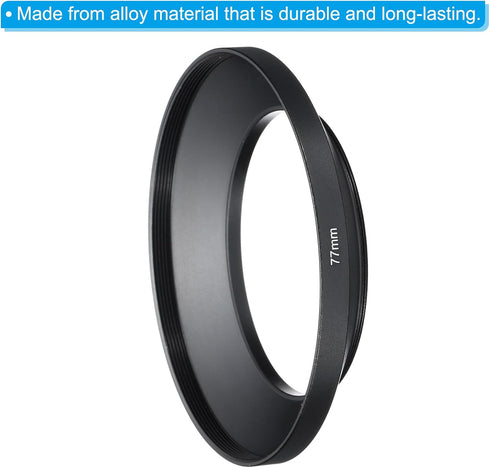 PATIKIL 77mm Lens Hood, Wide Angle Matte Surface Anti-reflective Inside Hood with Cleaning Cloth for Camera Lens, Black for Nikon, for Fujifilm, f...