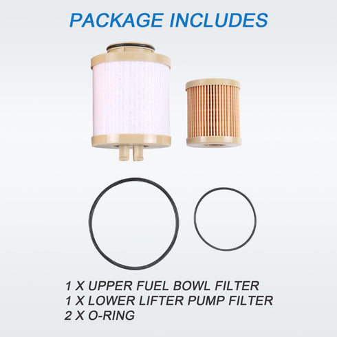 FD4616 Diesel Fuel Filter replacement for 2003-2007 Ford 6.0L F250 F350 F450 F550 Super Duty 2003-2005 Excursion Powerstroke includes lower lifter...