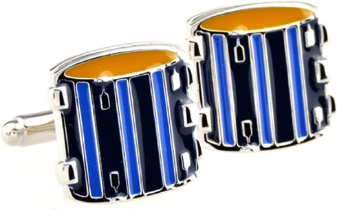 Drum Set Drummer Pair Cufflinks in a Presentation Gift Box & Polishing Cloth...