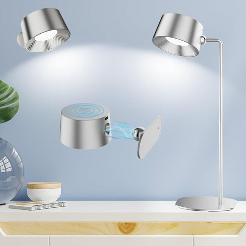 ZAYAZ Wall Sconces, LED Wall Mounted Lamps, LED Reading Lights for Bedroom, Wireless Lamp with 360° Rotate Magnetic Ball with FreeGift Desk Lamp B...