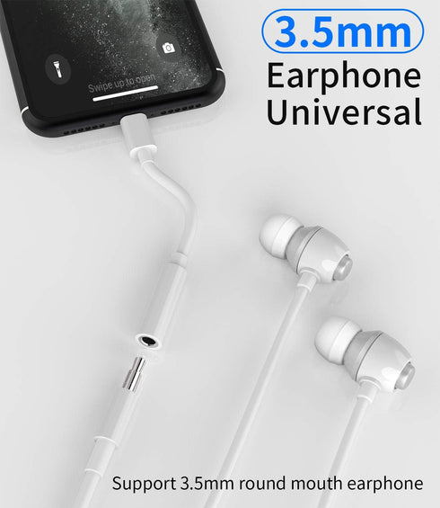 2Pack,Headphone Adapter Dongle to 3.5 mm Jack Earphone Audio Aux Connector for iPhone 12/11/XS/X/8/7/pro/xr/SE/MAX/PLUS Support All iOS Lightning ...