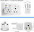 South Africa Travel Plug Adapter,South Africa Plug Adapter 3 Prong Safe Grounded USA to Any Type M for Country Such as Botswana,Nepal Pakistan,Nam...