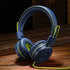 POWMEE M1 Kids Headphones Wired Headphone for Kids,Foldable Adjustable Stereo Tangle-Free,3.5MM Jack Wire Cord On-Ear Headphone for Children (Blue...
