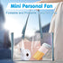 Portable Handheld Fan,6 Speeds 2400mAh Mini Desk Fan Foldable USB Design Rechargeable,Up to 6H Use Time, Personal Small Cooling Fans for Makeup Ey...
