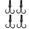 4 Pack Hooks for Baby Stroller, Black Mommy Clips, Universal and Adjustable Hooks for Bags Durable Hold 20lbs...