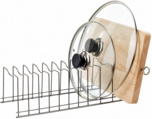 SANNO Pot Lid Organizer Pot Lid holder, Pots and Pans Organizer Drawer Plate Organizer for Bakeware Dish Plate, Cutting Boards, Pots & Pans, Servi...