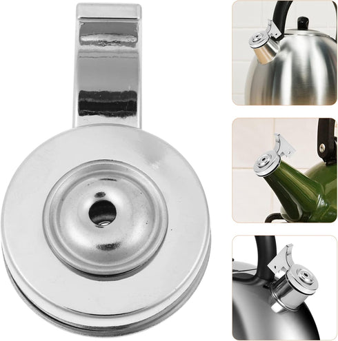Whistling Teakettles Tea Kettle Pot Whistle Replacement: Stainless Steel Teapot Whistle Water Boiling Kettle Warning Whistle Nozzle Teapot Spout T...