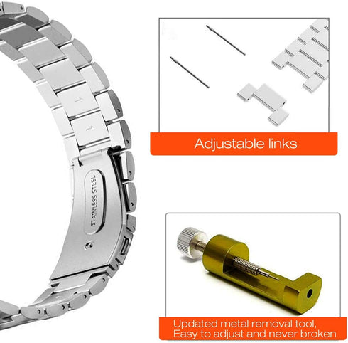 Abanen Stainless Steel Watch Bands for Garmin epix Pro 42mm / Fenix 8 43mm / Fenix 7S / 6S /5S, 20mm Quick Fit Metal Adjustable Replacement Wristb...