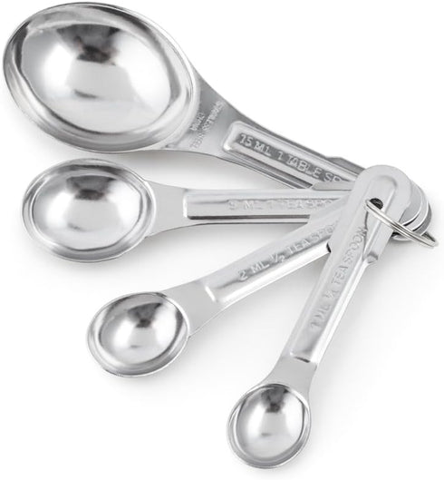 Fox Run 4-Piece Stainless Steel Scoops Measuring, 0.75 x 1.75 x 5.25 inches, Metallic...