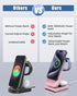 Wireless Charging Station for Apple Mag-Safe Charger, 3 in 1 Mag-Safe Charger Stand for iPhone 15 Pro Max/14/13/12, Air Pods, iWatch, Portable 500...