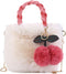 Cherry Fluffy Shoulder Bag Plush Handbag,Female Handbag Cute Coin Purse Square Bag Chains Bag Crossbody Bag Women Shoulder Bag Purse Large Capacit...