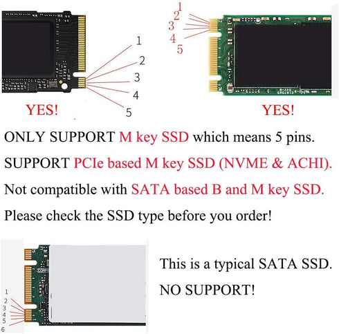 M.2 NVME SSD Convert Adapter for Upgraded MacBook Air Pro Retina Mid 2013-2017, NVME/AHCI SSD Upgraded Kit for A1465 A1466 A1398 A1502 - Standard ...