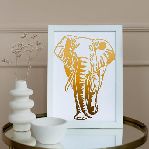 Elephant Stencil 11.7×8.3inch Large Forest Animals Painting Stencil with Paint Brush Reusable Jungle Animal Drawing Templates for Wood Canvas Pape...