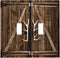 Farmhouse Antler Barn Door 2 Gang Double Toggle Light Switch Cover Decorative Wall Plate Electrical Faceplate For Country Farm Bathroom Home Livin...