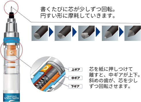 Uni Alpha-Gel Switch Mechanical Pencil, 0.5 mm, Black Body (M51009GG1P.24)...