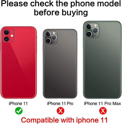 2PCS ASDAWN Back Camera Lens Glass Replacement for iPhone 11 6.1 Inches with Pre-Installed Adhesive, Rear Camera Lens Glass Replacement with Insta...
