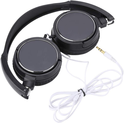 93dB Portable Wired Headset, Support FM Automatic Search, Foldable Noise Cancelling Headphone, for Sports for Travel...