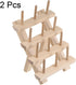 HARFINGTON 2pcs 12 Spools Small Foldable Wooden Thread Rack Thread Holder Sewing Embroidery Thread Organizer Hair braiding Rack for Sewing Braidin...