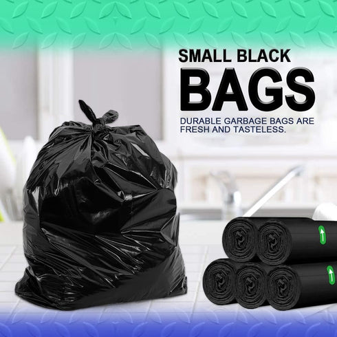 5Liter Small Bin Bags 100 Counts Bin Liners AOSULI 3-5L White Clear Trash/Garbage Bags for Office, Bathroom Pedal Bin,Bedroom Waste Bin,kitchen Fo...