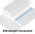 #10 Envelopes Self Seal Security Tinted Envelopes for Privacy & Business, Peel and Seal, NO Window, Letter Size 4-1/8 x 9-1/2 Inches, 24 LB,White ...