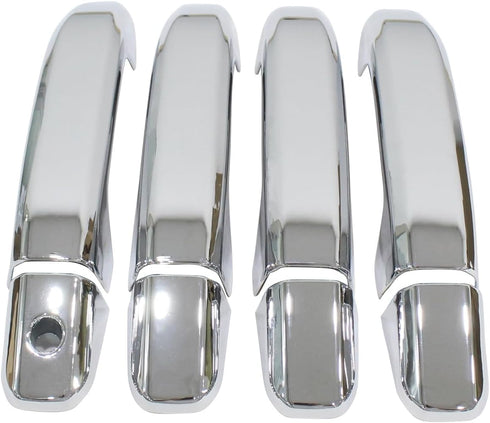 NewYall ABS Plastic Chrome Exterior Door Handle Covers for Sierra Silverado Suburban 1500 2500 3500 Tahoe Yukon 2014-2019 Outer Front Rear Left Dr...