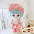 niannyyhouse Berets Suspender Skirt White Shirt Dressup 7.8in/20cm Plush Doll Clothes (Pink)...