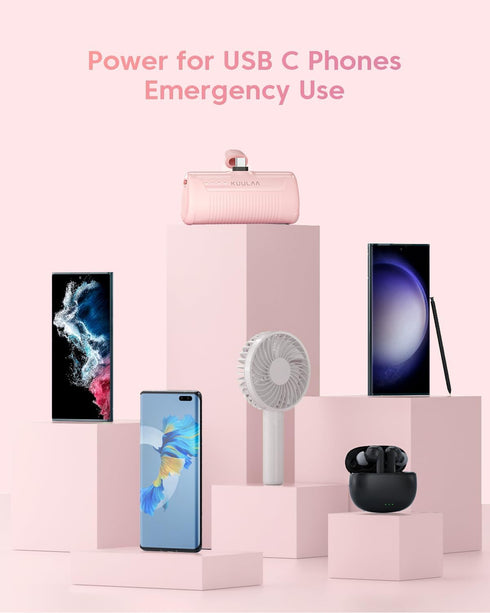 Kuulaa Portable Charger USB C Power Bank 4500mAh Small Portable Phone Charger Android Compact Plug in Battery Pack Portable Compatible with iPhone...