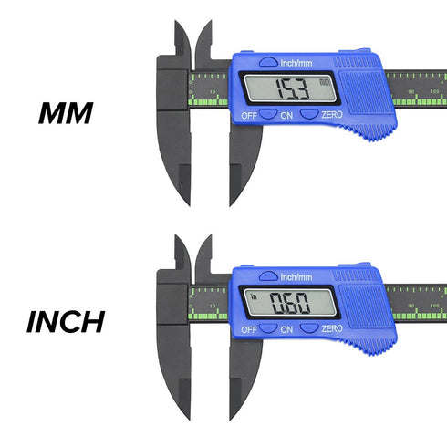 Electronic Digital Caliper, Plastic Vernier Caliper, Caliper Measuring Tool with Inch/Millimeter Conversion, Extra Large LCD Screen, 0-6 Inch/0-15...