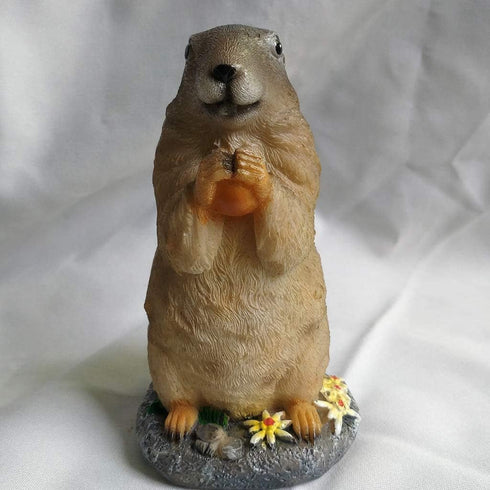 Garden Statue Lawn Ornament Animal Garden Statue Sculpture Resin Lawn Ornaments Decor Indoor Outdoor Figurines for Patio Yard and House - Marmot...