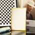 LONGSHENG - SINCE 2001 - Gold Vanity Makeup Mirror Table Desk Countertop Mirror Bathroom Shaving Make Up Mirror Home Decor-Rectangle...