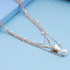 Bohemia Layering Necklace Choker Chain Gold Butterfly Pendant Necklace Chain Floating Pearl Choker Necklace Pearl Beads Necklace Jewelry for Women...