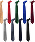 SATINIOR 9 Pieces Men's Slim Tie Skinny Necktie Solid Color Tie Retro Classic 3 Inches Skinny Ties, Multicoloured, One Size...