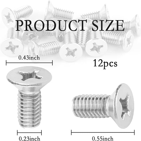 12PCS Brake Disc Rotor Screws OEM#93600-06014-0H,Automotive Replacement Brake System Parts Compatible with Acura,K3,City,Civic,Accord,Odyssey (12p...