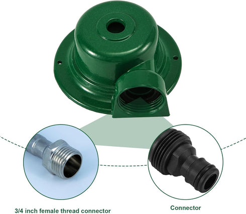 2 pcs Garden Sprinklers, Metal Lawn Hose Sprinkler Yard Lawn Zinc Alloy 360 Degree Irrigation System for Small to Medium Area Watering Outdoor Gar...