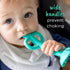 Busy Baby Teething Spoon - 2-in-1 Teether and Training Spoon for Self Feeding, Dishwasher Safe, BPA Free, Food Grade Silicone (Blue)...