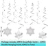Moon Boat 42Ct Christmas Snowflake Hanging Swirl Decorations from Ceiling - Winter Party Wonderland Xmas Holiday Ornaments...