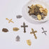 SUNNYCLUE Tibetan Style Rosary Cross Charms and Center Miraculous Medal Easter Vintage Cross Crucifix Pendants Oval Chandelier Links Bronze Connec...