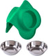 Hubulk Pet Dog Bowls 2 Stainless Steel Dog Bowl with No Spill Non-Skid Silicone Mat + Pet Food Scoop Water and Food Feeder Bowls for Feeding Small...