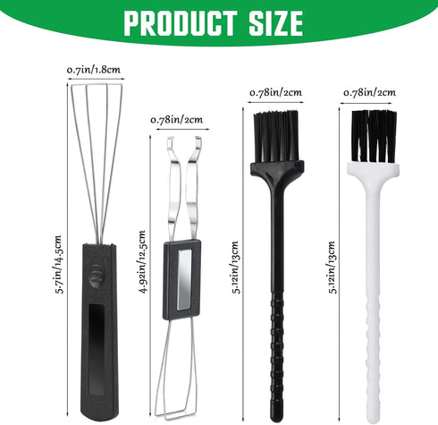 2PCS Keycap Puller and Switch Puller with 2PCS Keyboard Brush, Keycap Remover Switch Puller Mechanical Stainless Steel Keyboard Remover Keyboard C...