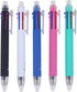 5 + 1 Multifunction Pen Set 0.7mm Colored Ballpoint Pen and 0.5mm Mechanical Pencil in One Pen Package Contains 5pcs Pens and 30pcs Pen Refills an...